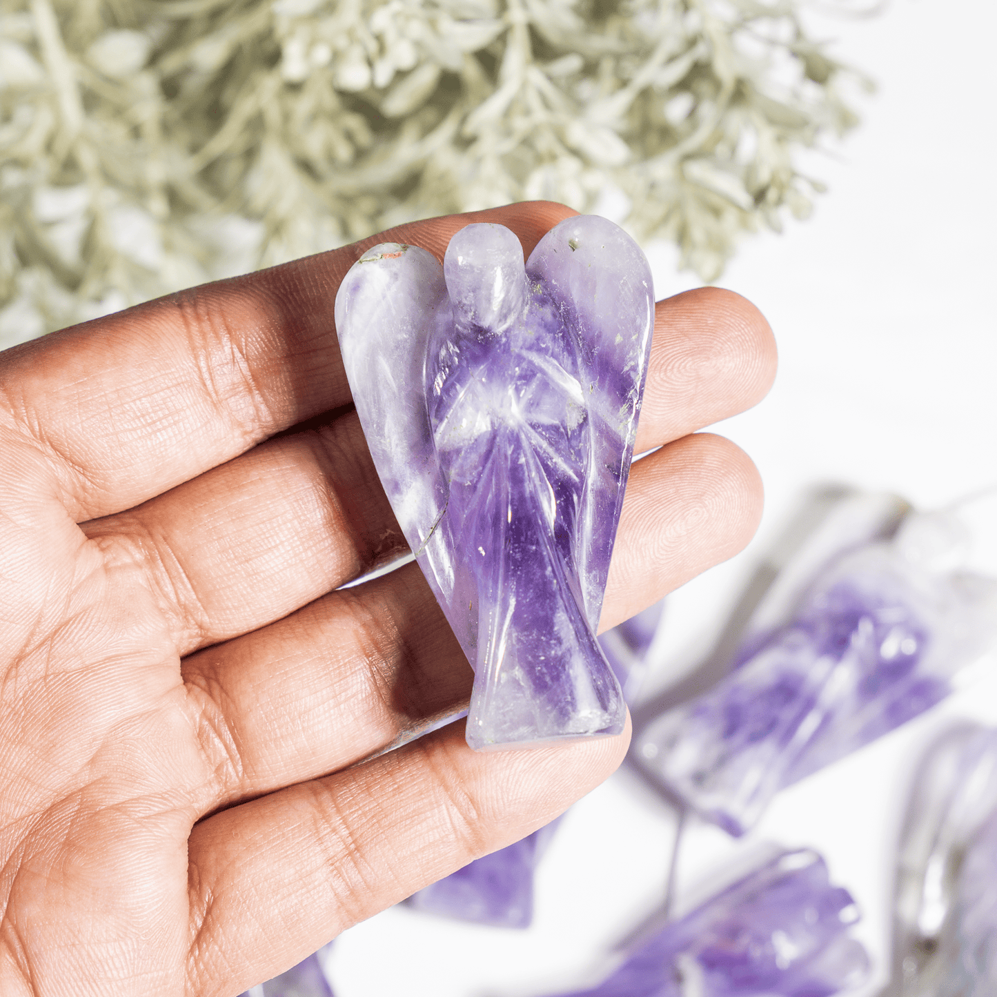 2'' Amethyst Angel, Gemstone Peace Angel