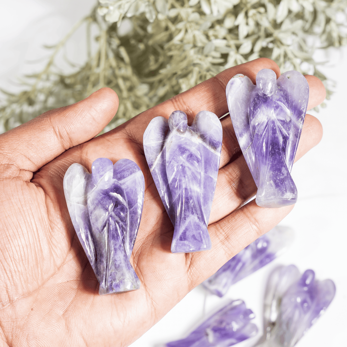 2'' Amethyst Angel, Gemstone Peace Angel