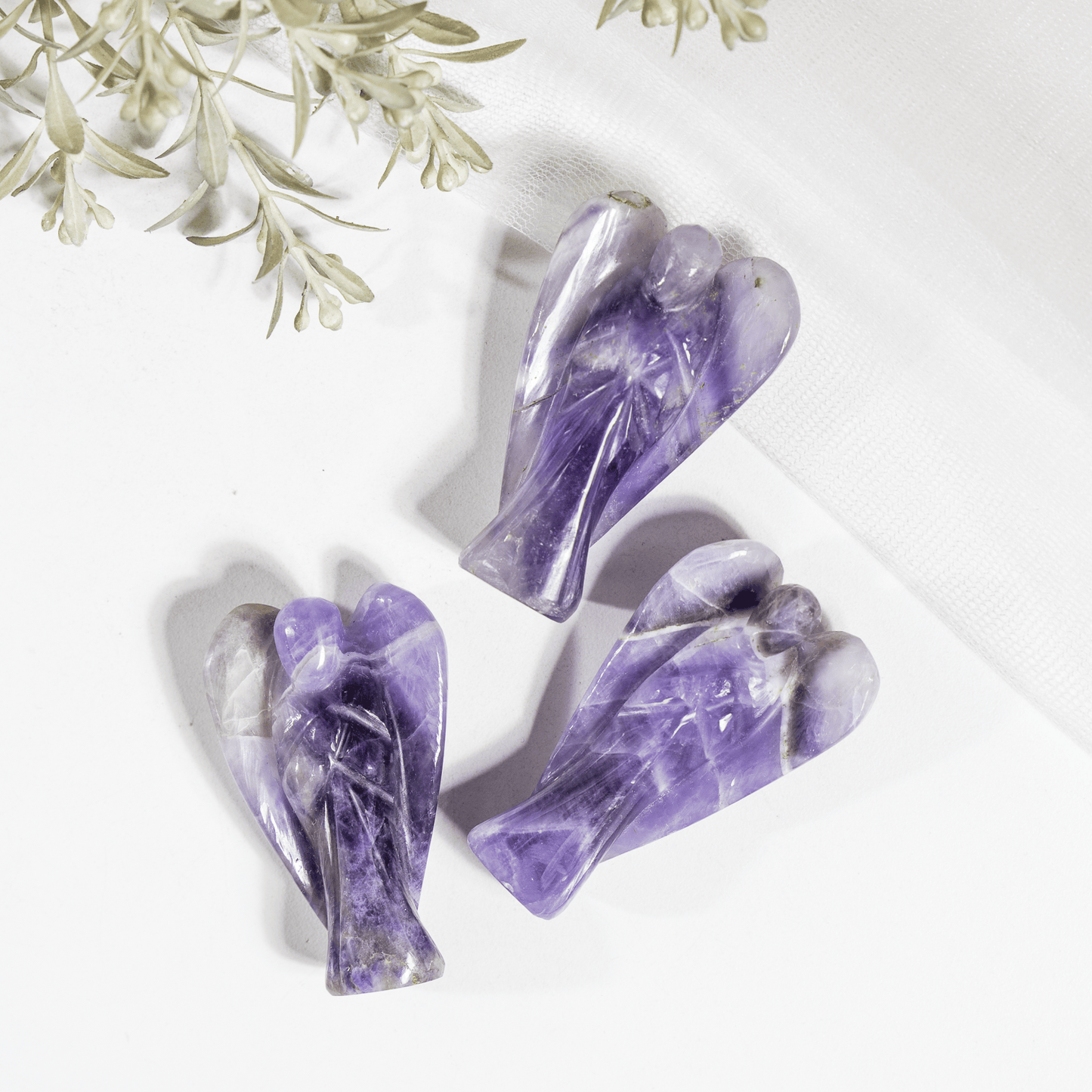 2'' Amethyst Angel, Gemstone Peace Angel