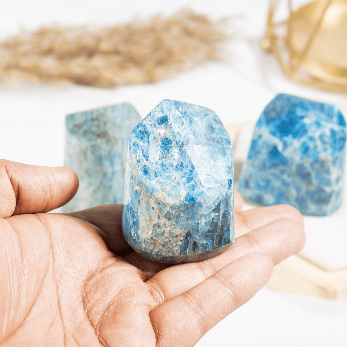 1kg Apatite Crystal Polished Points (2-4Pcs)