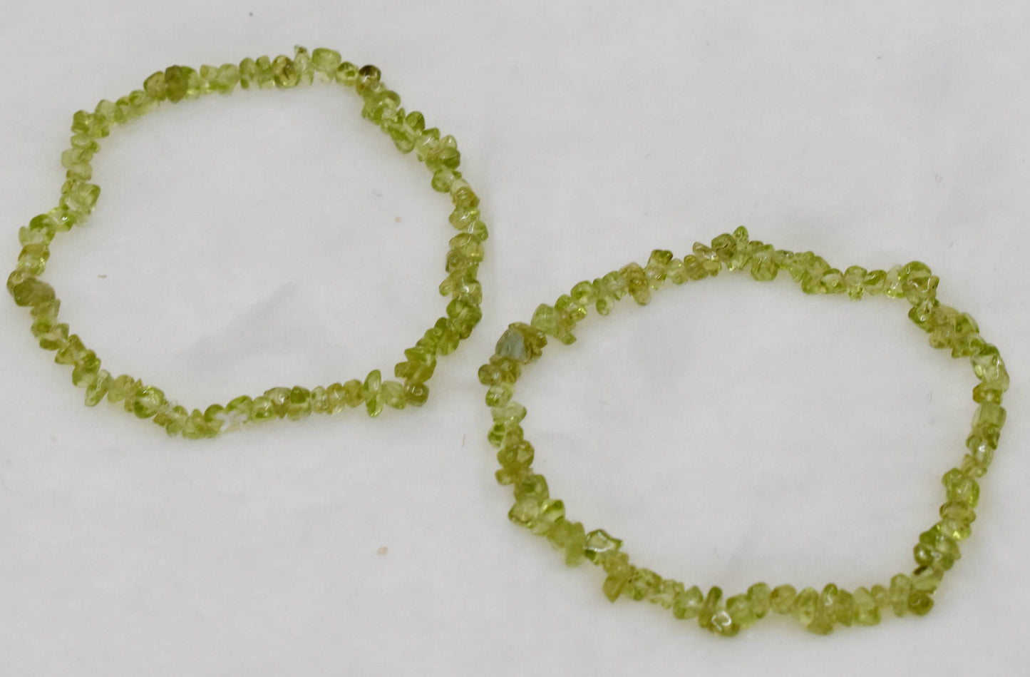 Peridot Gemstone Chip Bracelet.