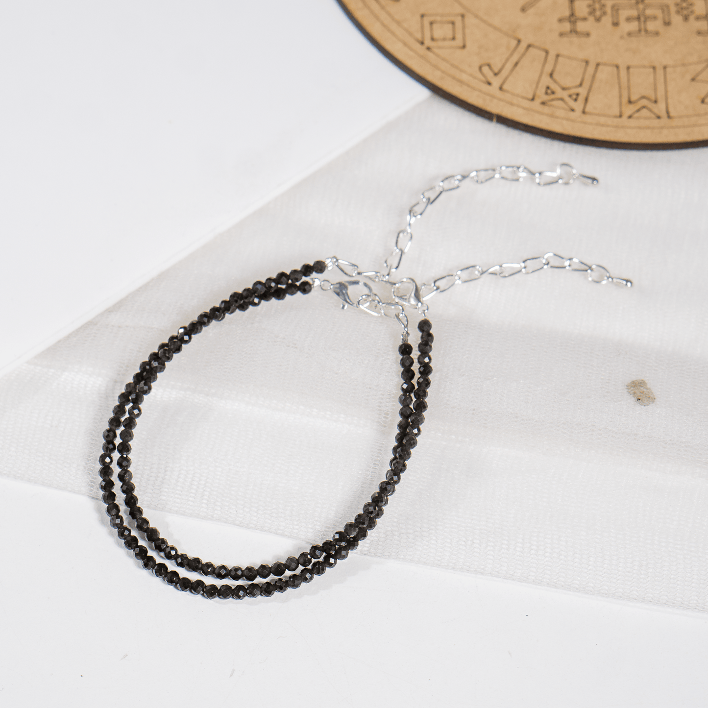 Black Tourmaline Crystal Anklet | Natural Healing Crystal Anklet | Energy Protection & Spiritual Jewelry