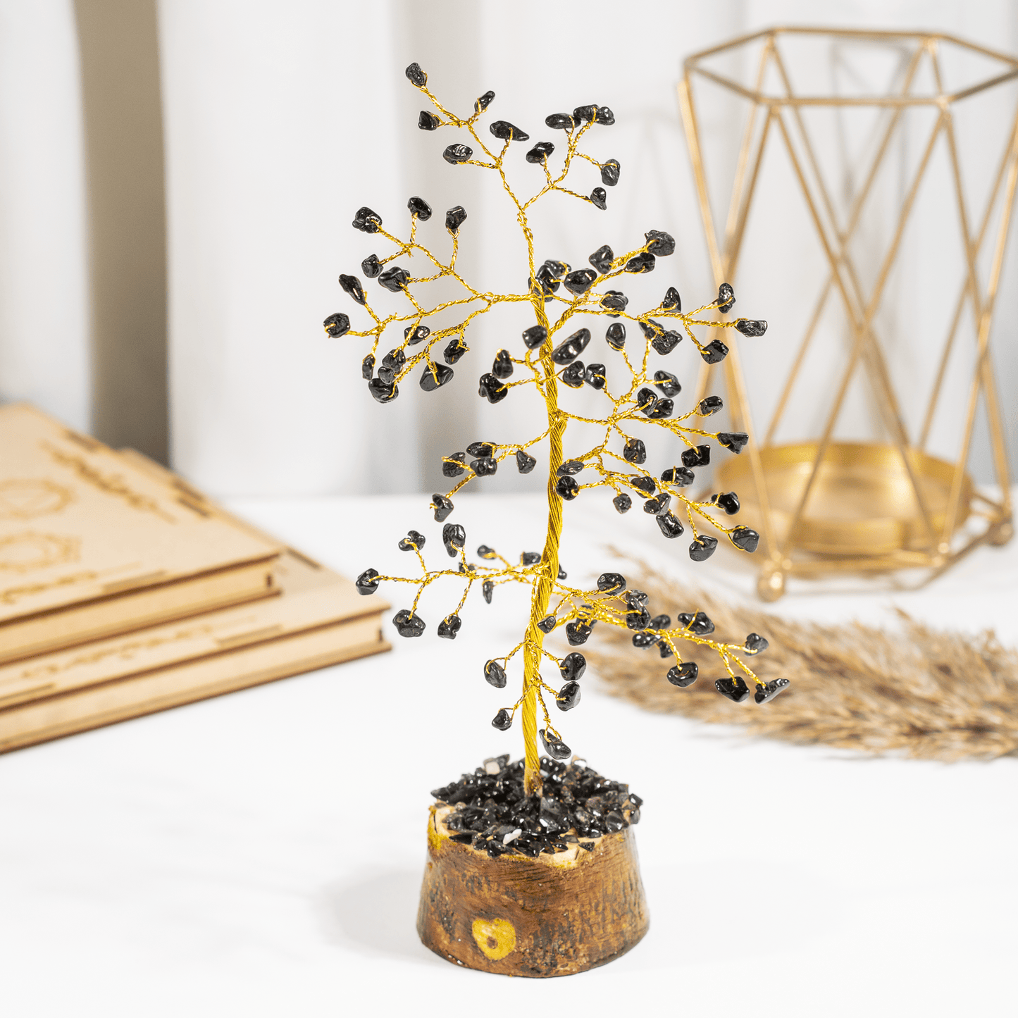 Black Obsidian Crystal Tree