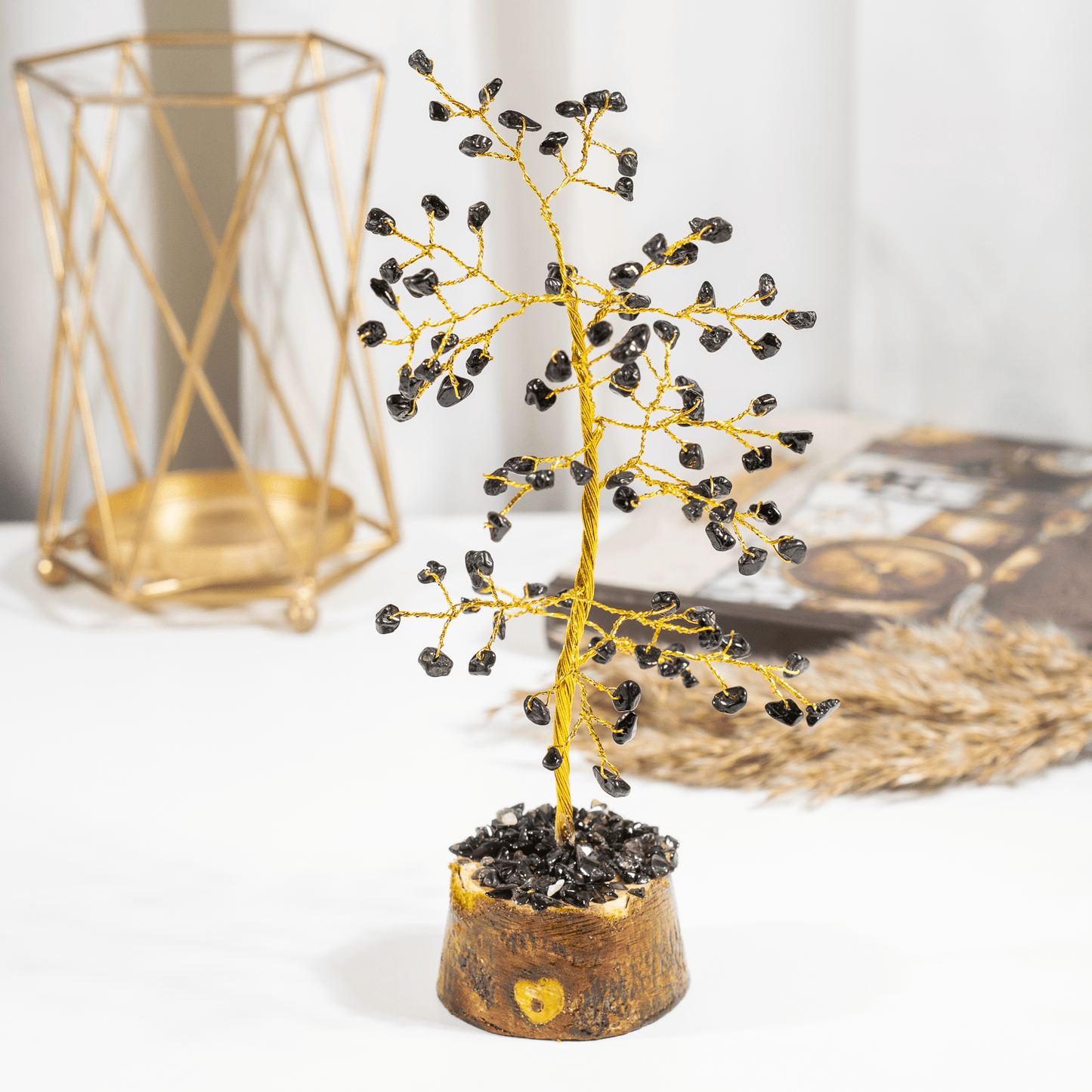 Black Obsidian Crystal Tree