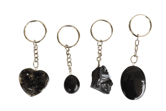 Black Obsidian Key Chain
