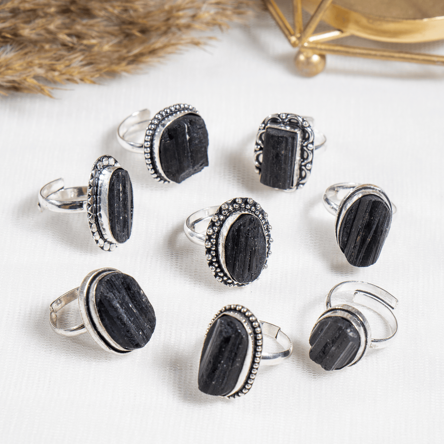 Black Tourmaline  Ring | Adjustable Ring | Gemstone Ring  | Boho Ring | Gemstone Ring