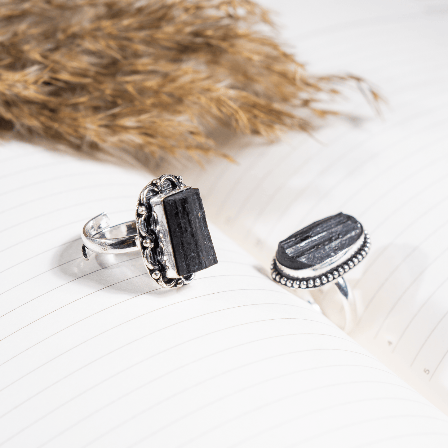 Black Tourmaline  Ring | Adjustable Ring | Gemstone Ring  | Boho Ring | Gemstone Ring