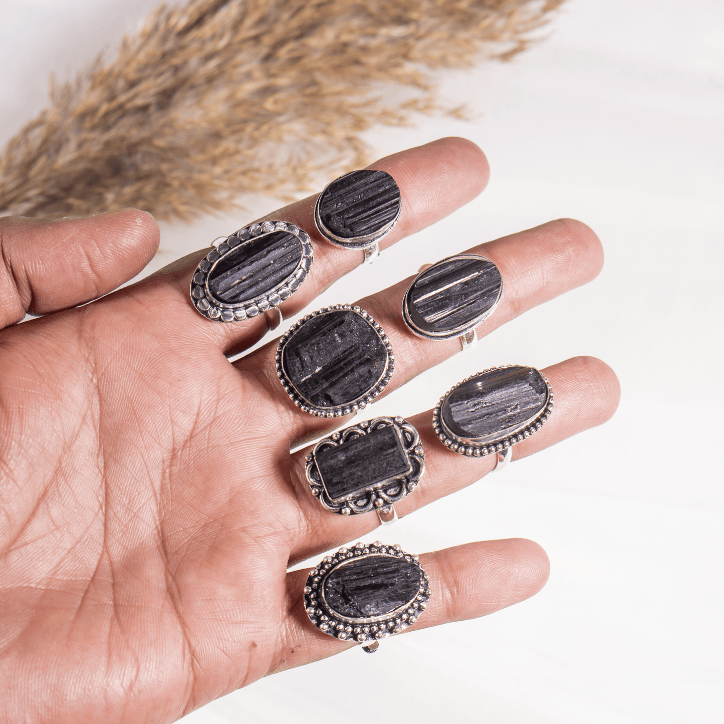 Black Tourmaline  Ring | Adjustable Ring | Gemstone Ring  | Boho Ring | Gemstone Ring