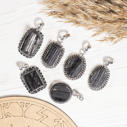 Black tourmaline Pendant |Crystal Jewelry | Natural Gemstone Pendant | Crystal Charm Jewelry | Boho Pendant