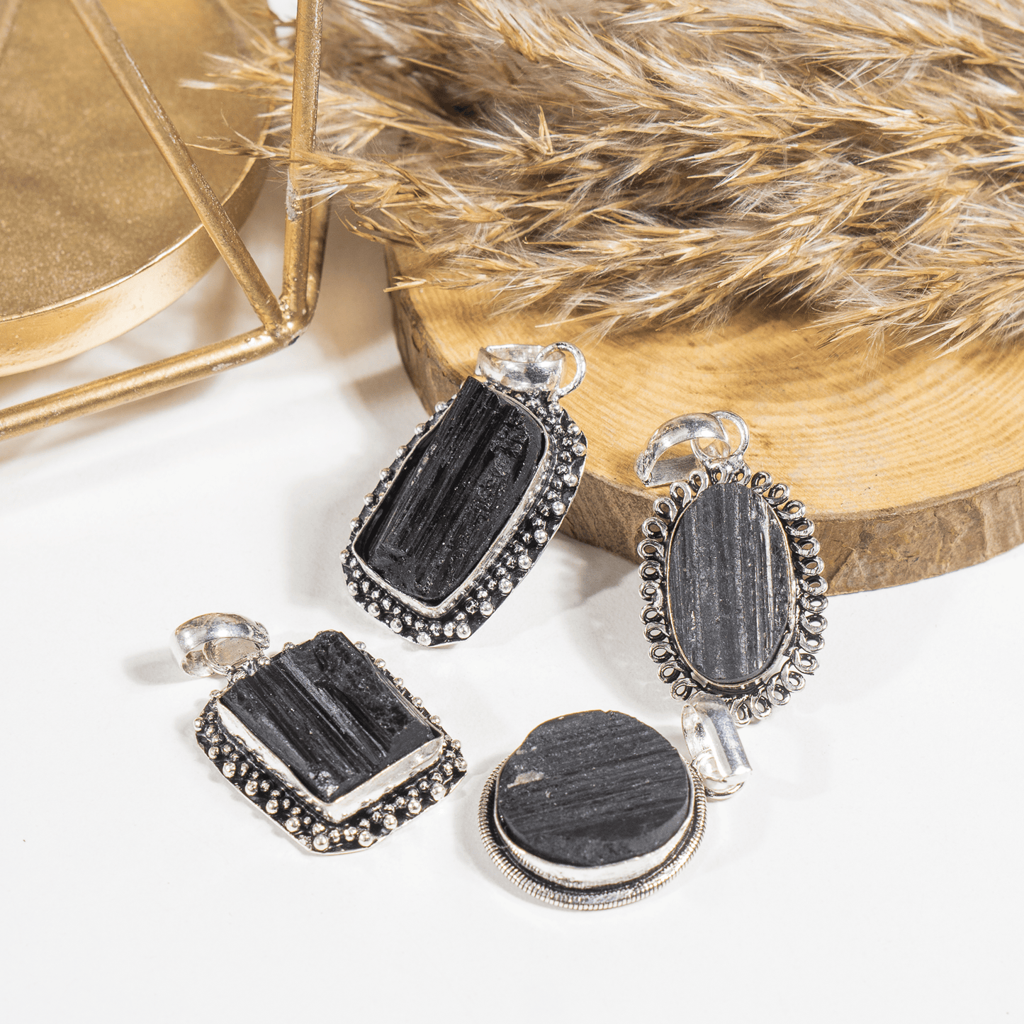 Black tourmaline Pendant |Crystal Jewelry | Natural Gemstone Pendant | Crystal Charm Jewelry | Boho Pendant