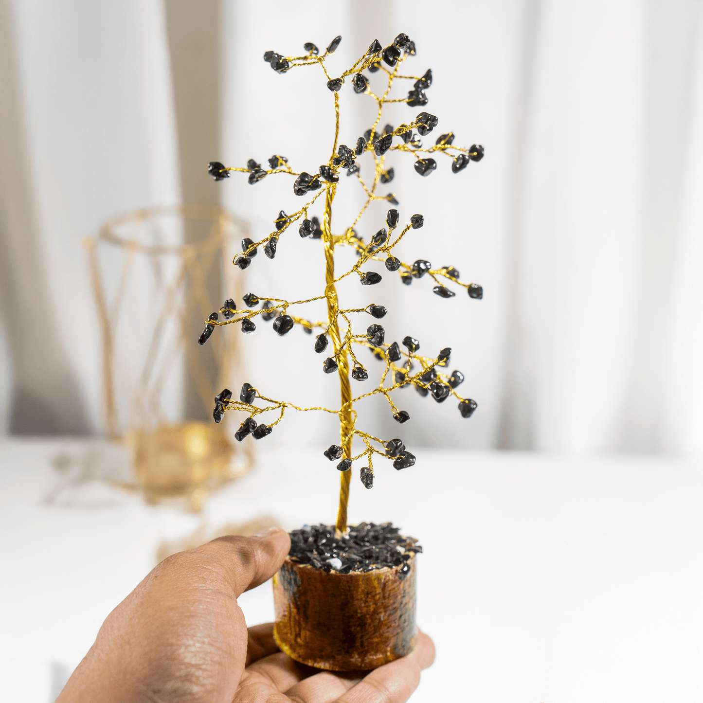 Black Obsidian Crystal Tree
