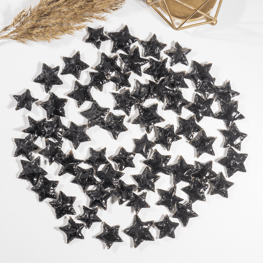 Black Obsidian Flat Stars Arrowhead Point.