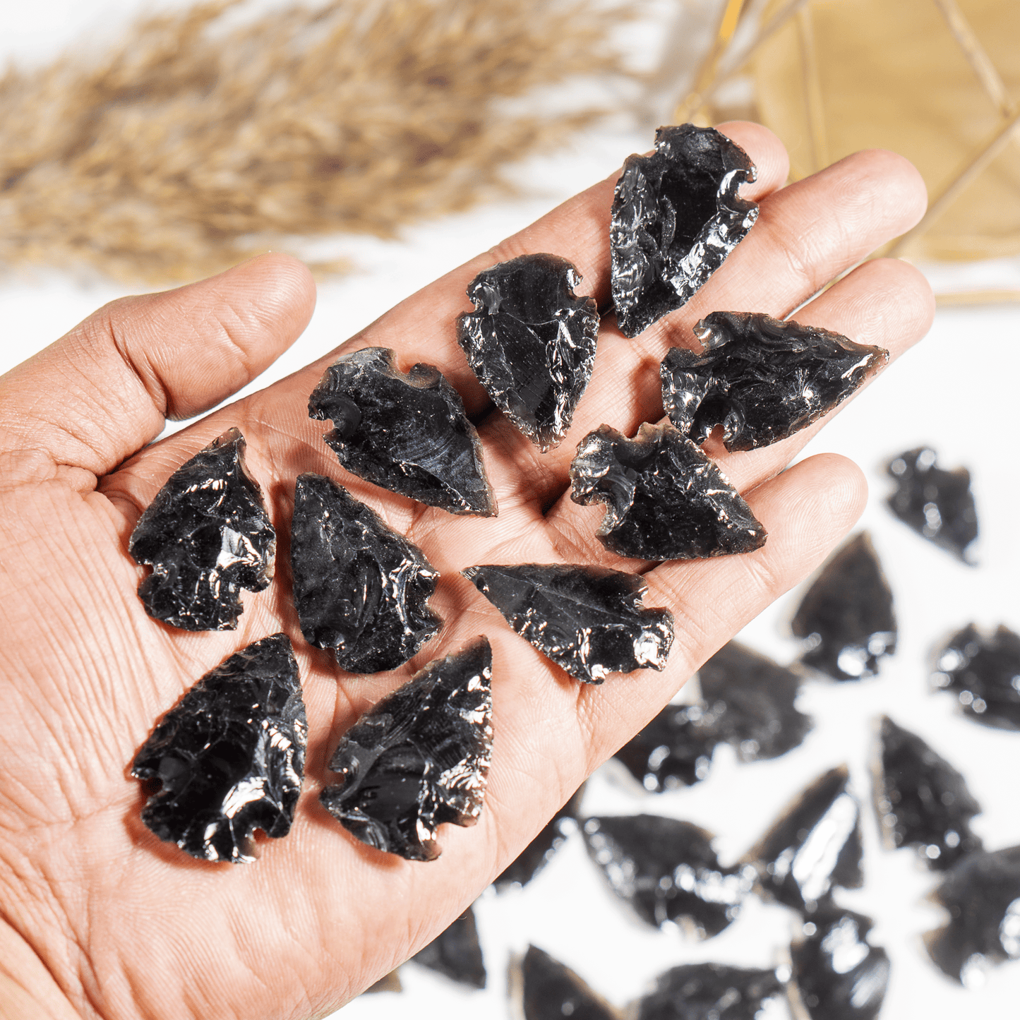 1'' Black Obsidian Arrowhead Point