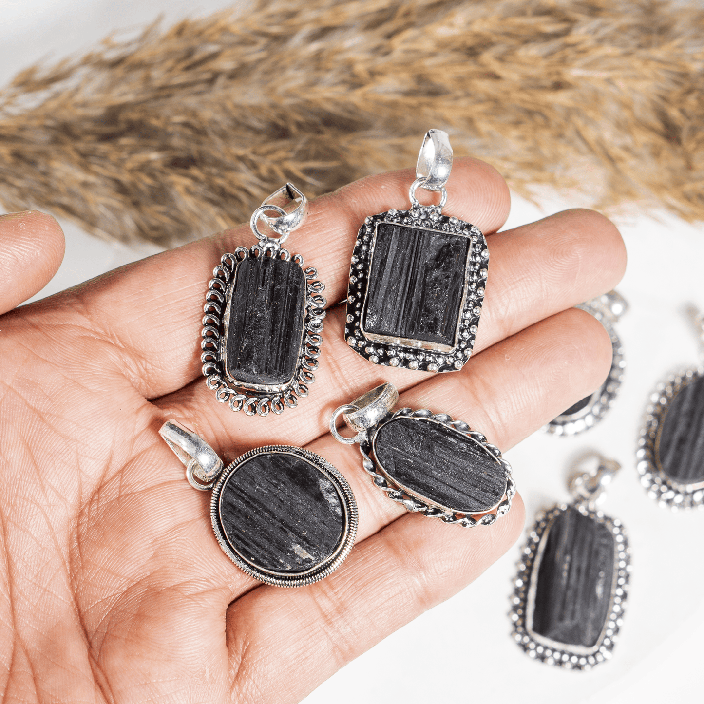 Black tourmaline Pendant |Crystal Jewelry | Natural Gemstone Pendant | Crystal Charm Jewelry | Boho Pendant