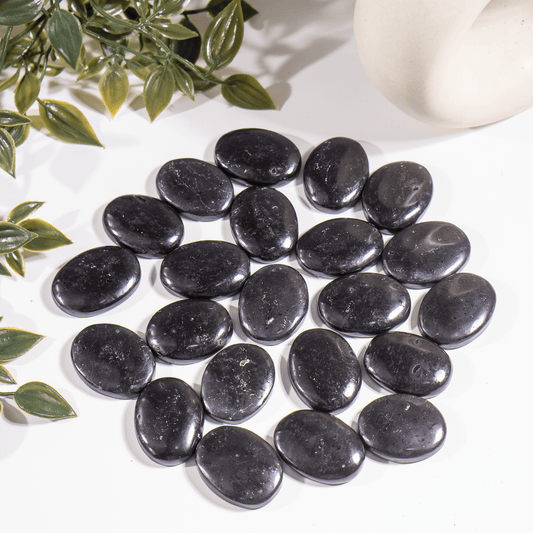 Real Black Obsidian Flat Stones