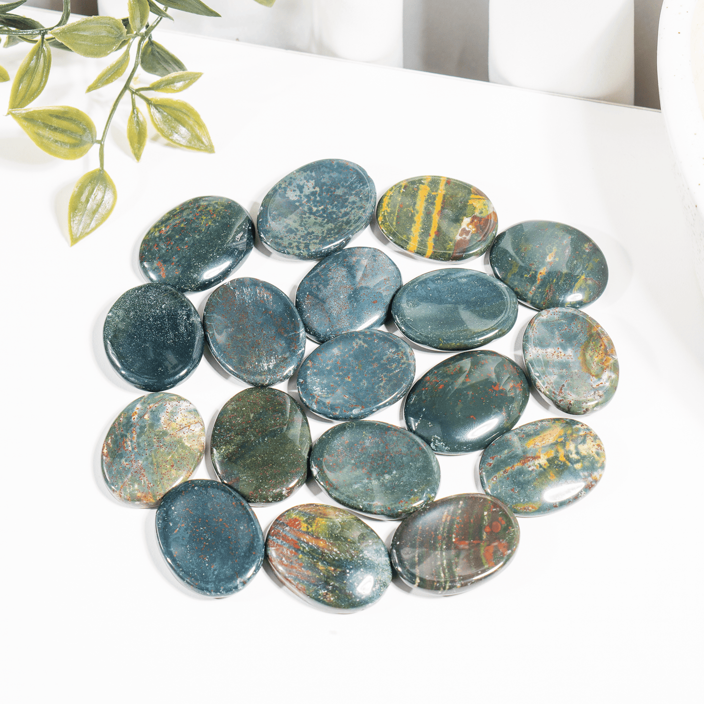 Bloodstone Worry Stones