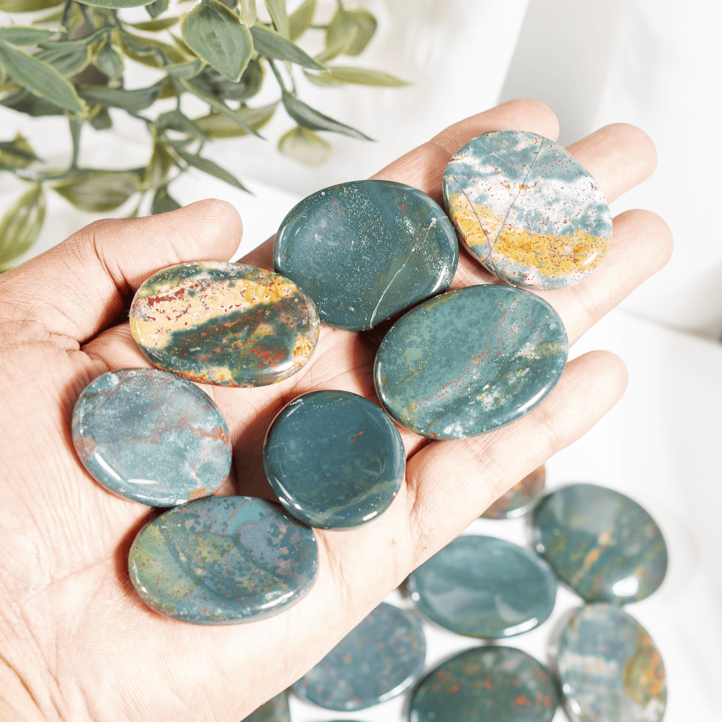 Bloodstone Worry Stones