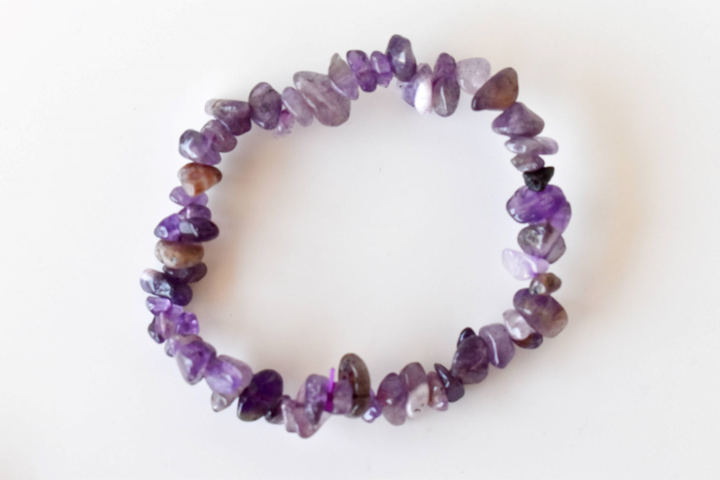 Amethyst Gemstone Chip Bracelet.