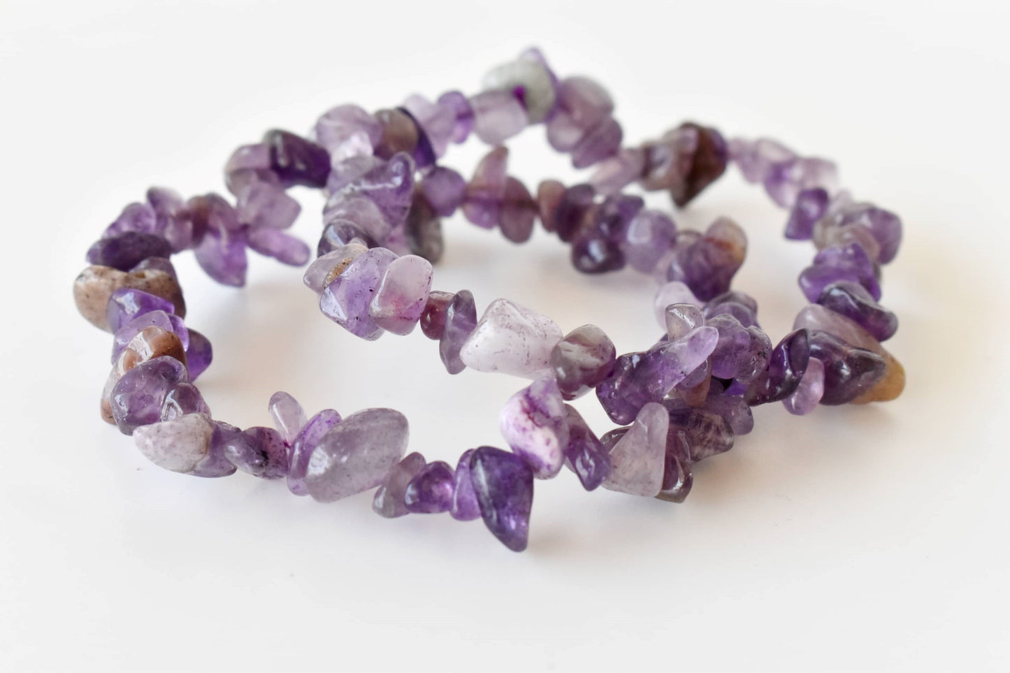 Amethyst Gemstone Chip Bracelet.