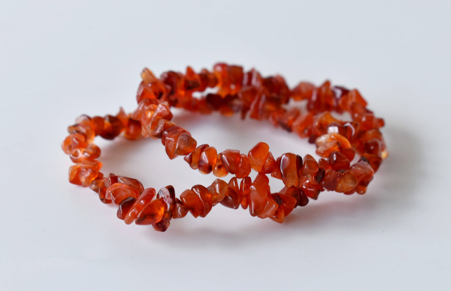 Carnelian Gemstone Chip Bracelet