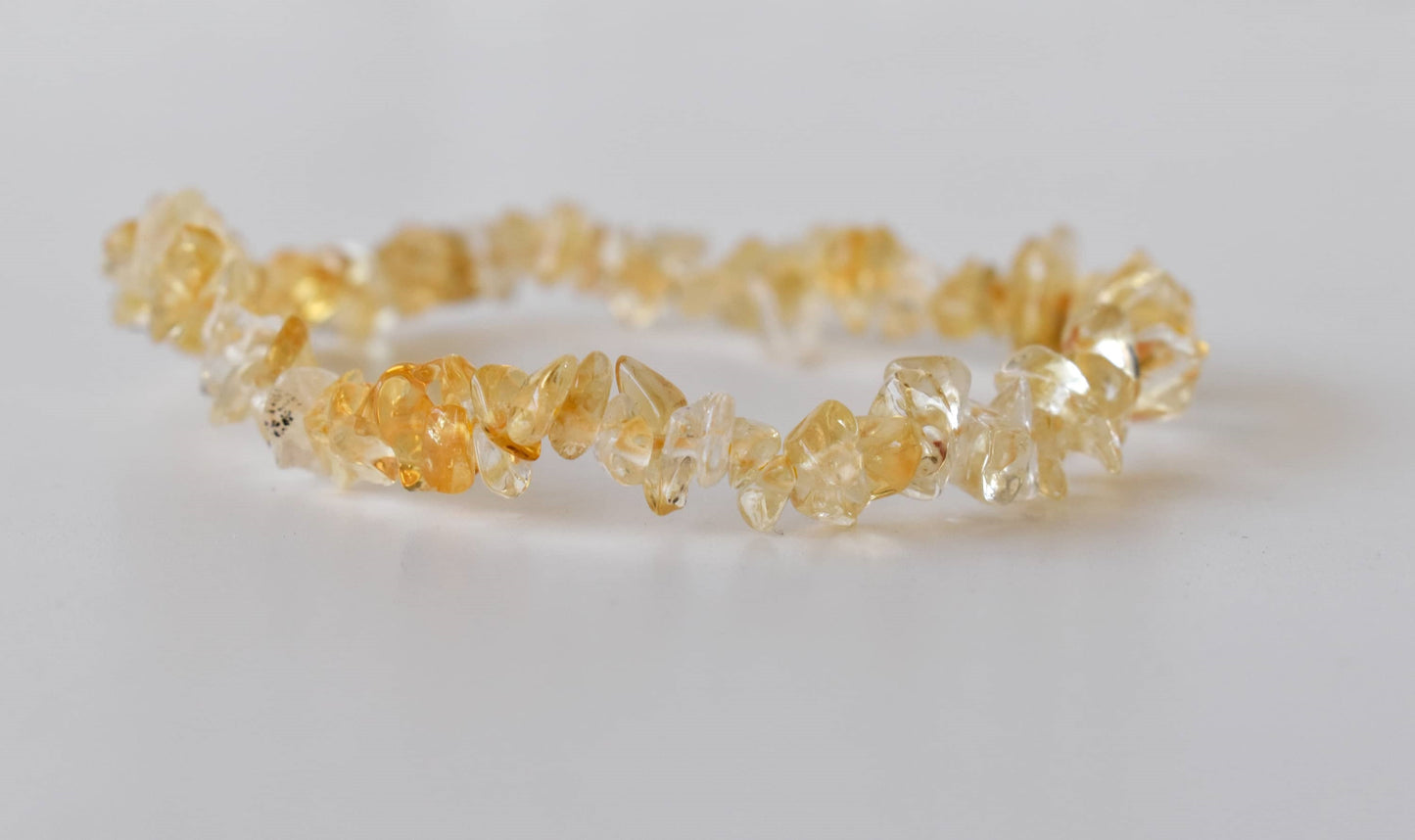 Citrine Gemstone Chip Bracelet