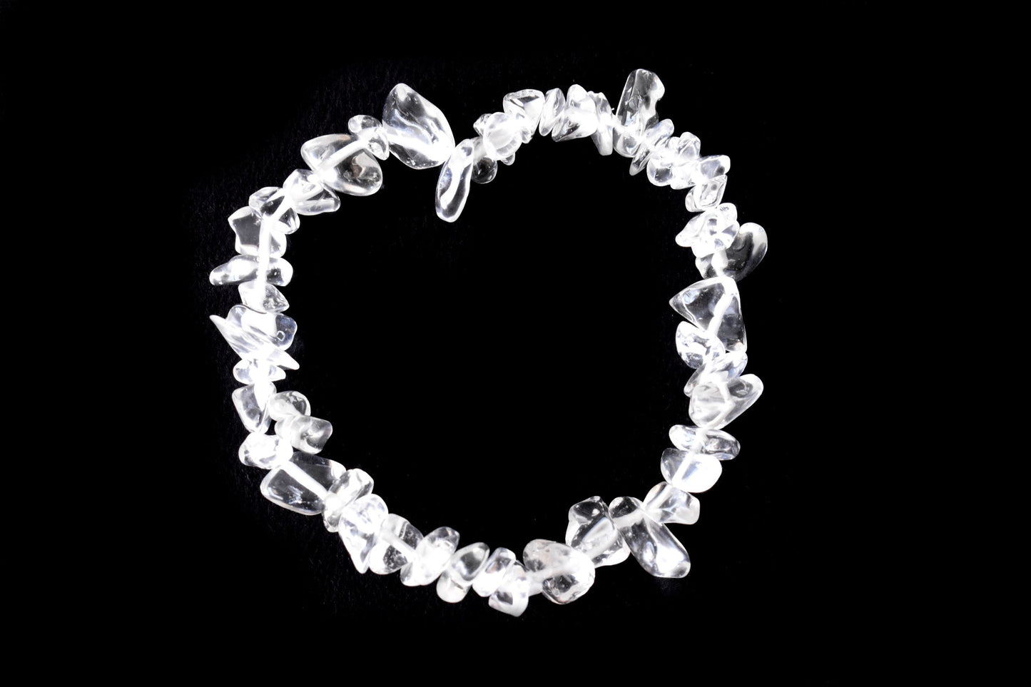 Crystal Quartz Gemstone Chip Bracelet.