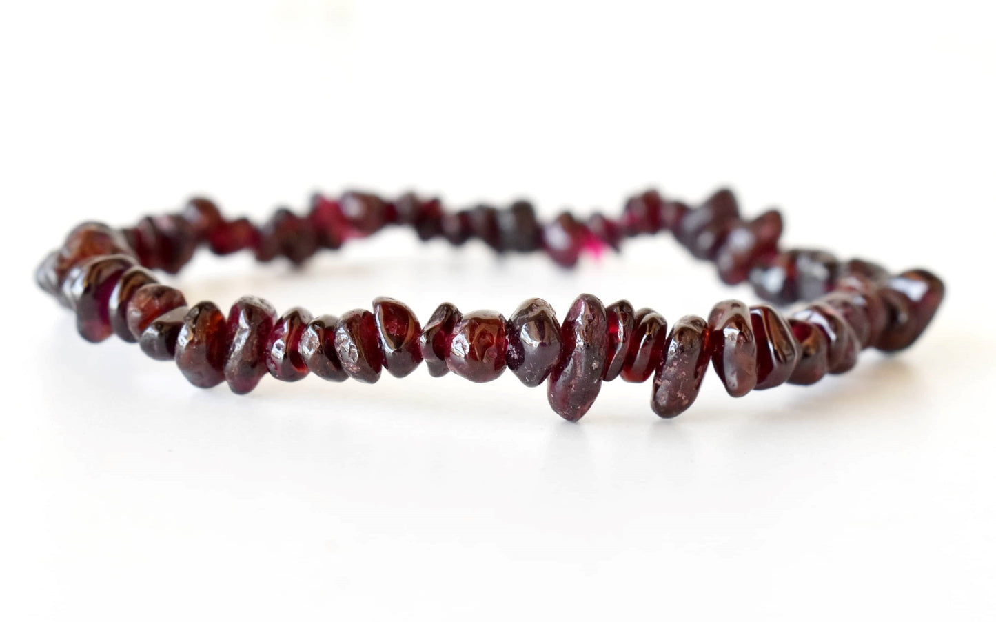Garnet Gemstone Chip Bracelet.