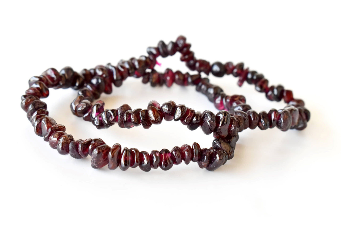 Garnet Gemstone Chip Bracelet.
