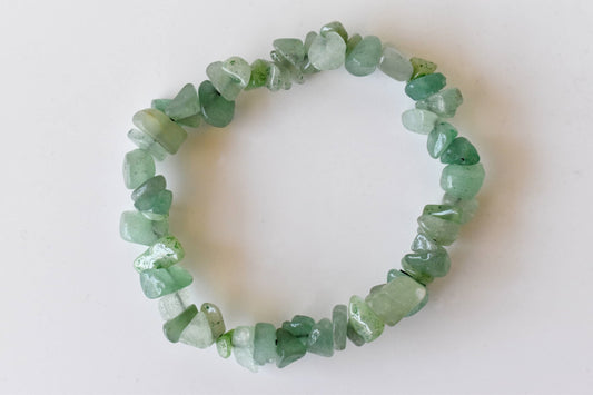 Green Aventurine Gemstone Chip Bracelet