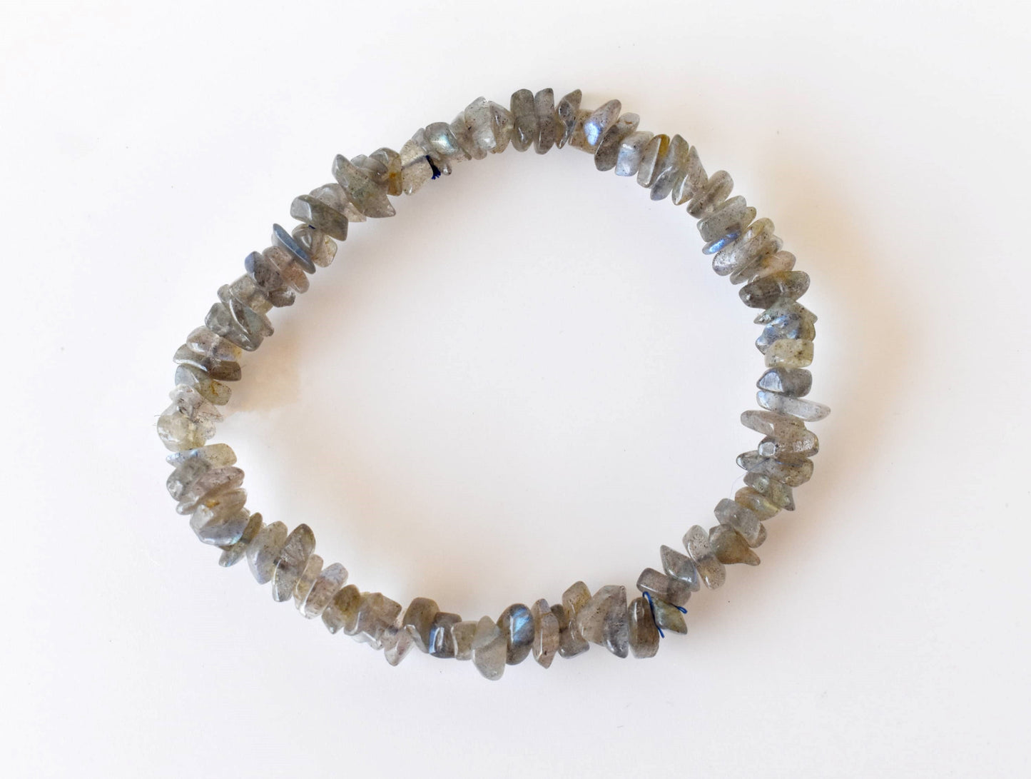Labradorite Gemstone Chip Bracelet.