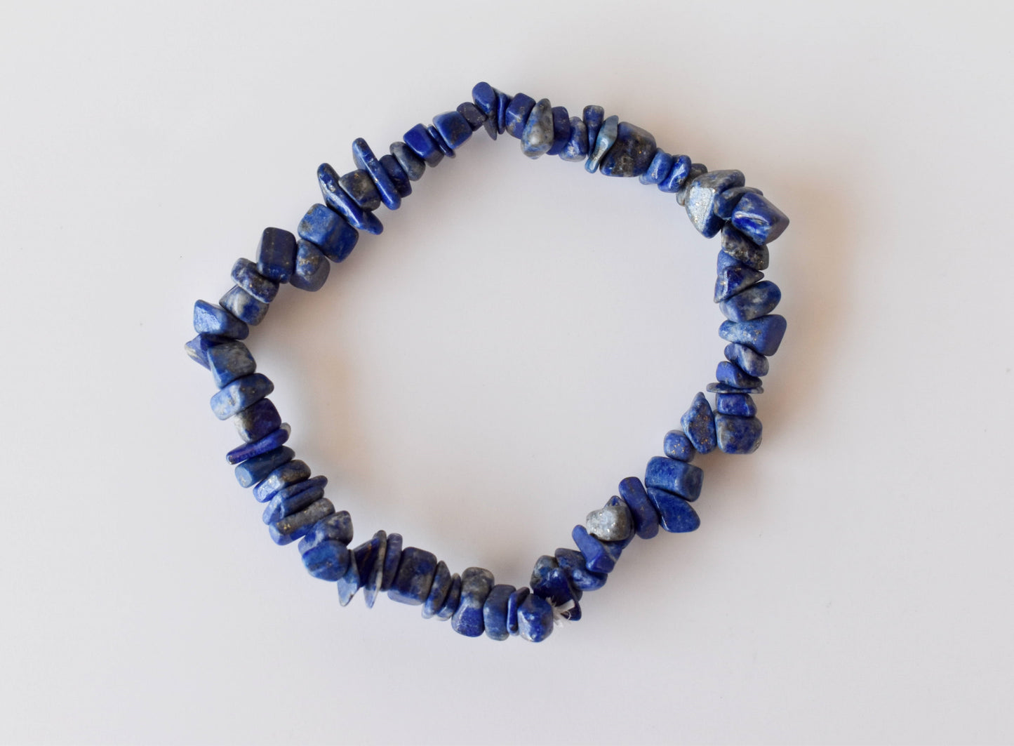 Lapis Lazuli Gemstone Chip Bracelet.