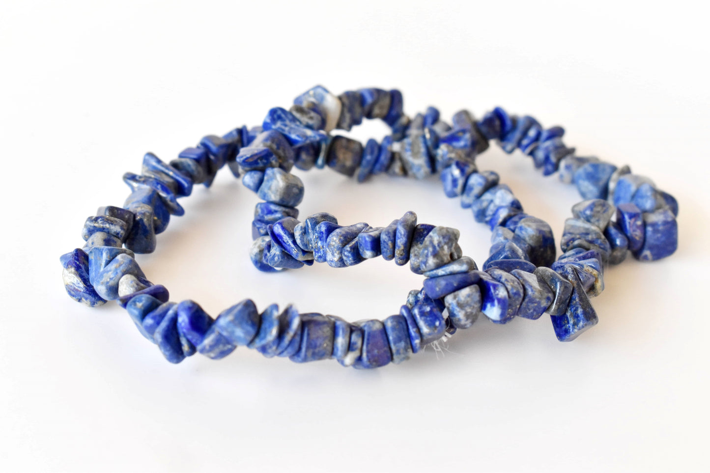 Lapis Lazuli Gemstone Chip Bracelet.