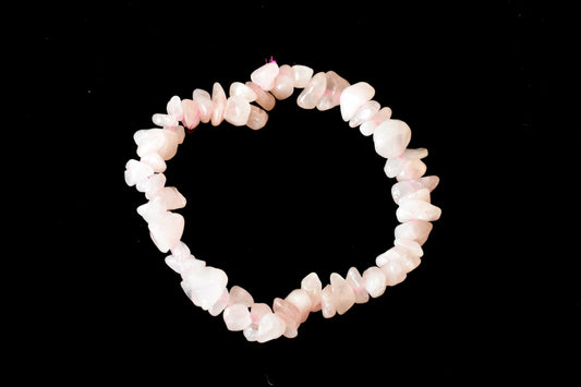 Rose Quartz Gemstone Chip Bracelet