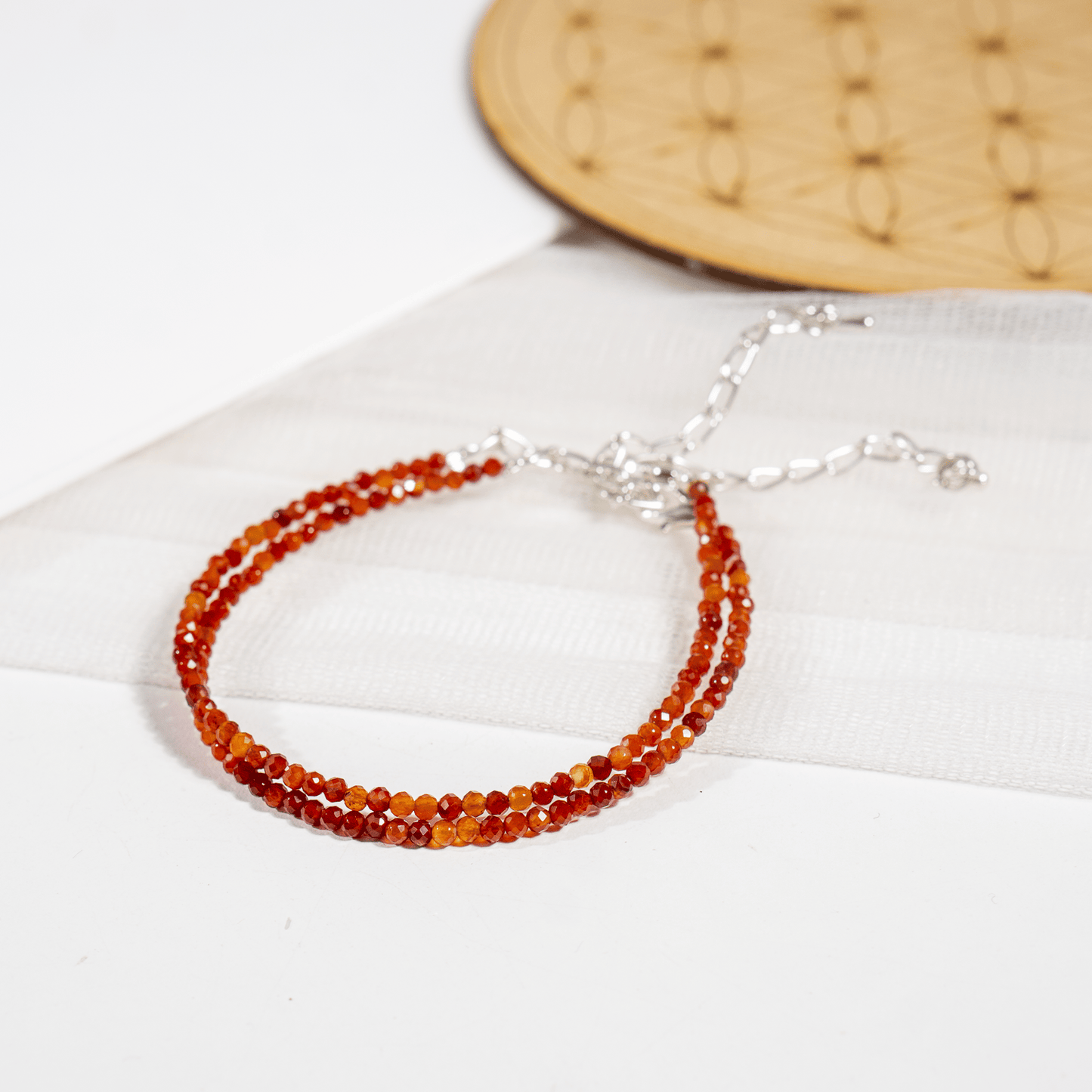 Carnelian Crystal Anklet | Natural Healing Crystal Anklet | Energy Protection & Spiritual Jewelry