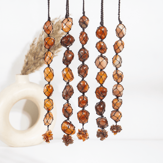 Carnelian Tumbled Stone Tassel Hanger