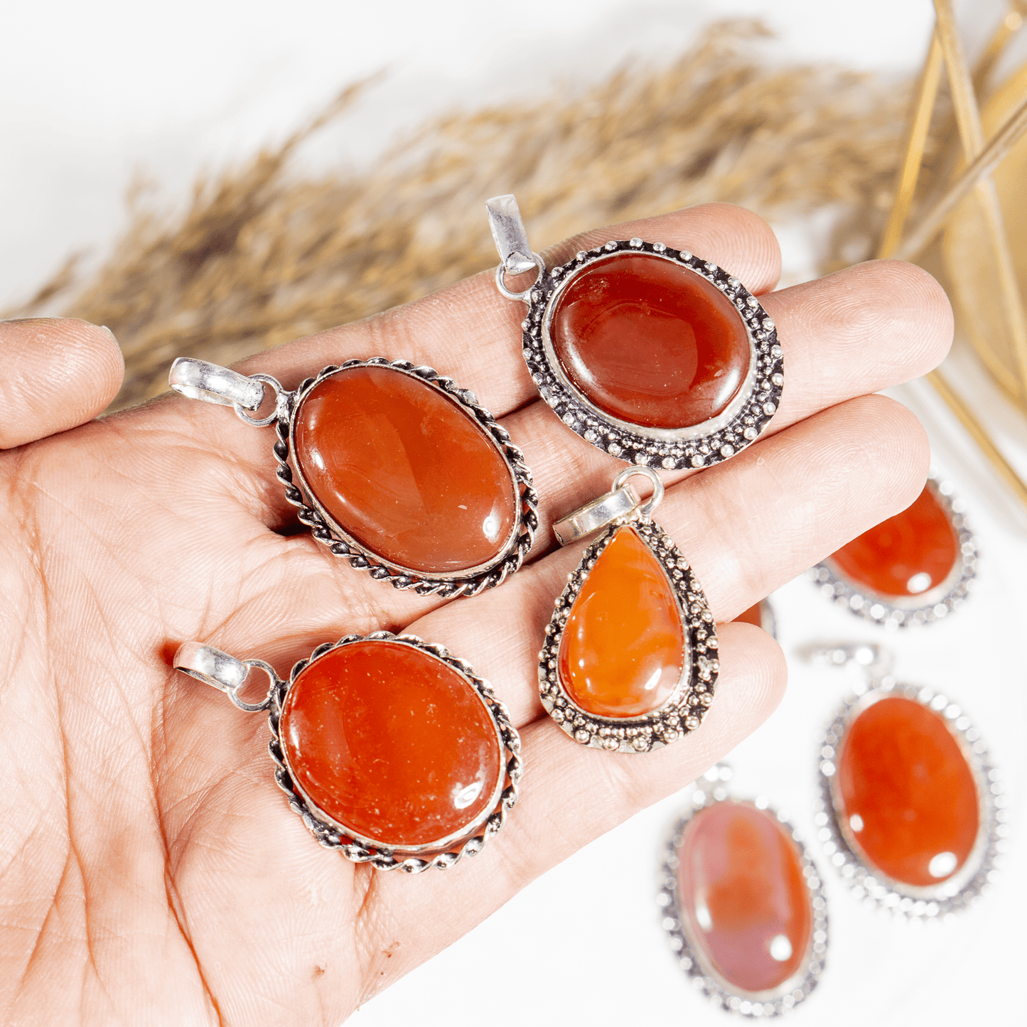 Carnelian Pendant |Crystal Jewelry | Natural Gemstone Pendant | Crystal Charm Jewelry | Boho Pendant