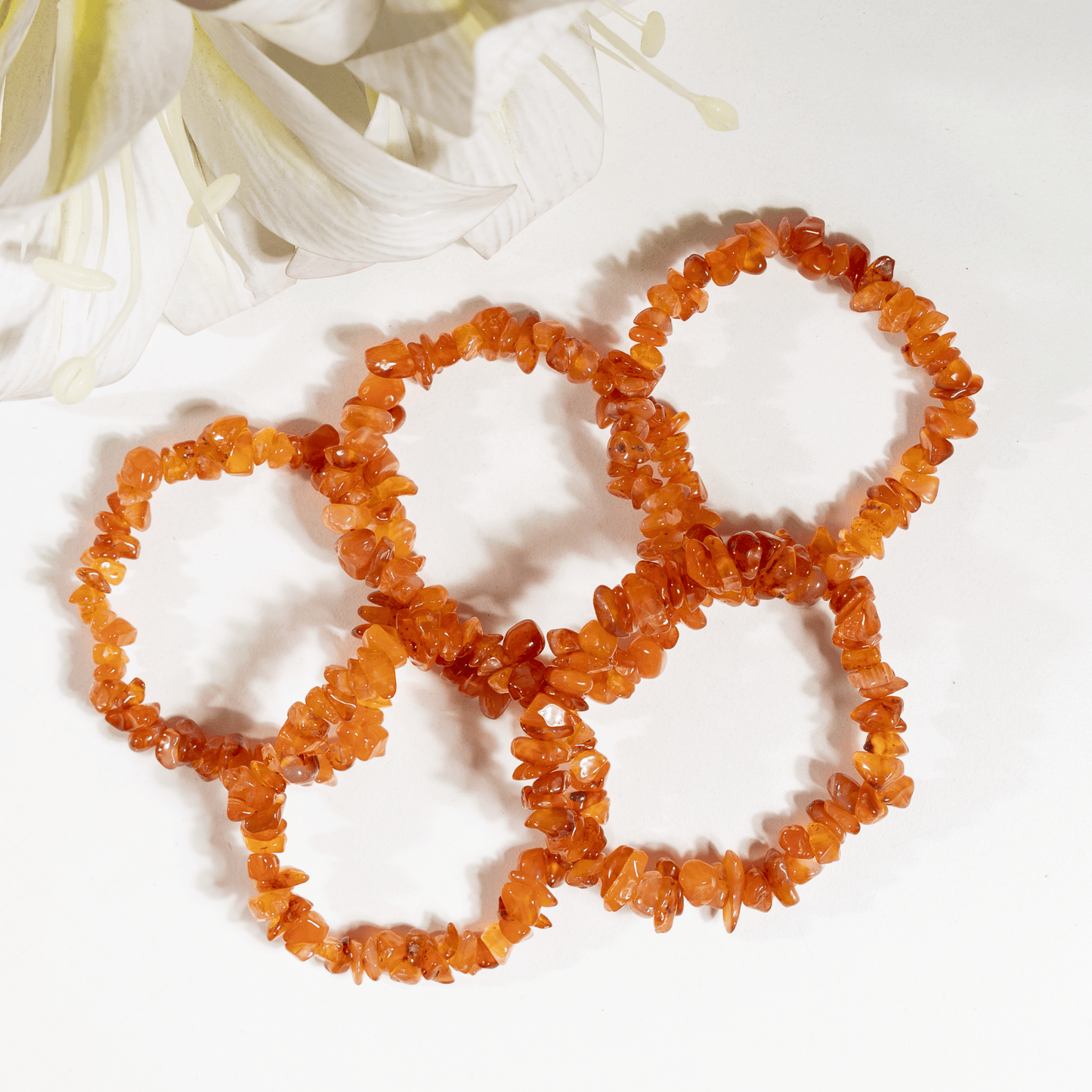 Carnelian Gemstone Chip Bracelet