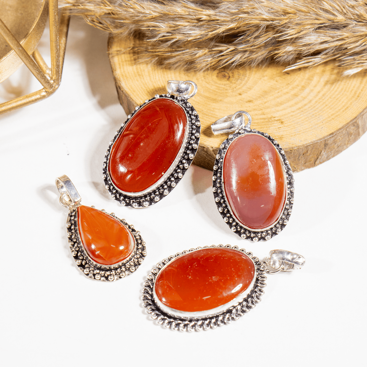 Carnelian Pendant |Crystal Jewelry | Natural Gemstone Pendant | Crystal Charm Jewelry | Boho Pendant
