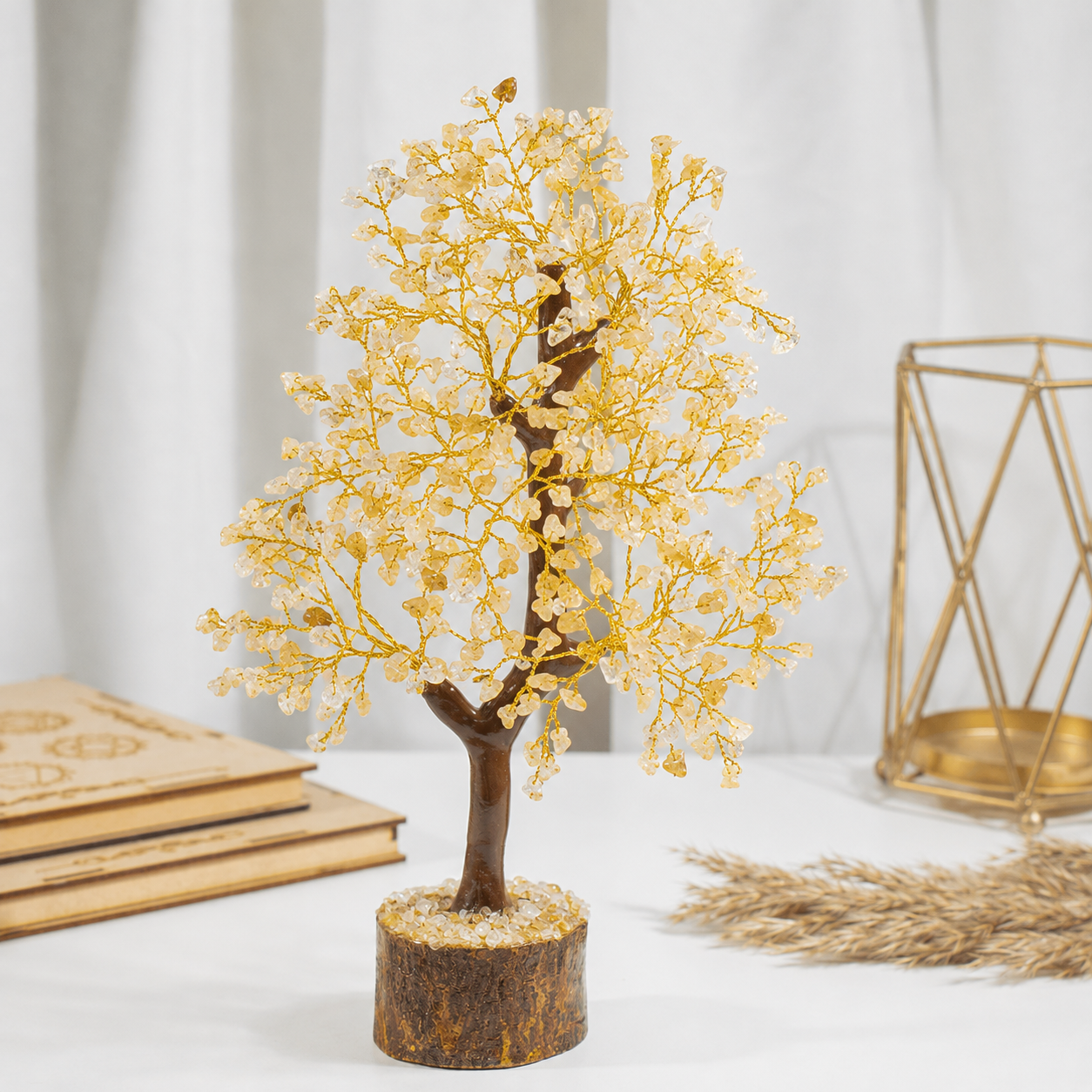 Citrine Crystal Tree With 300 Natural Crystal Chips
