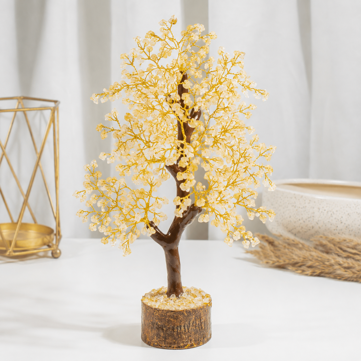 Citrine Crystal Tree With 300 Natural Crystal Chips