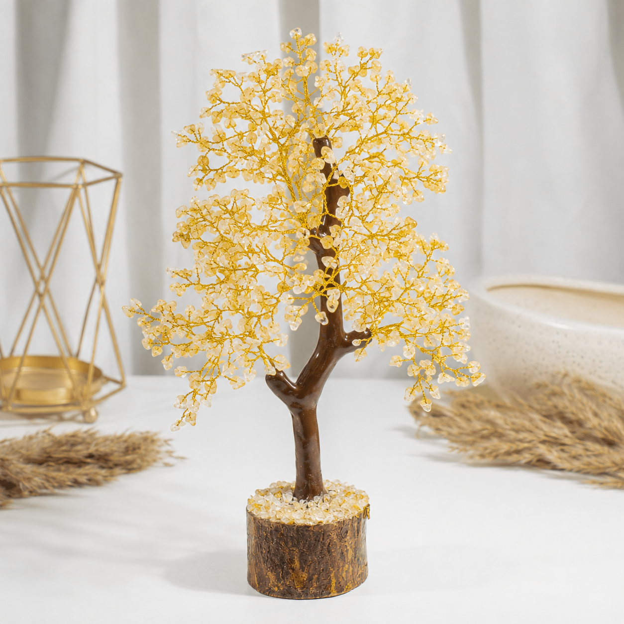 Citrine Crystal Tree With 300 Natural Crystal Chips