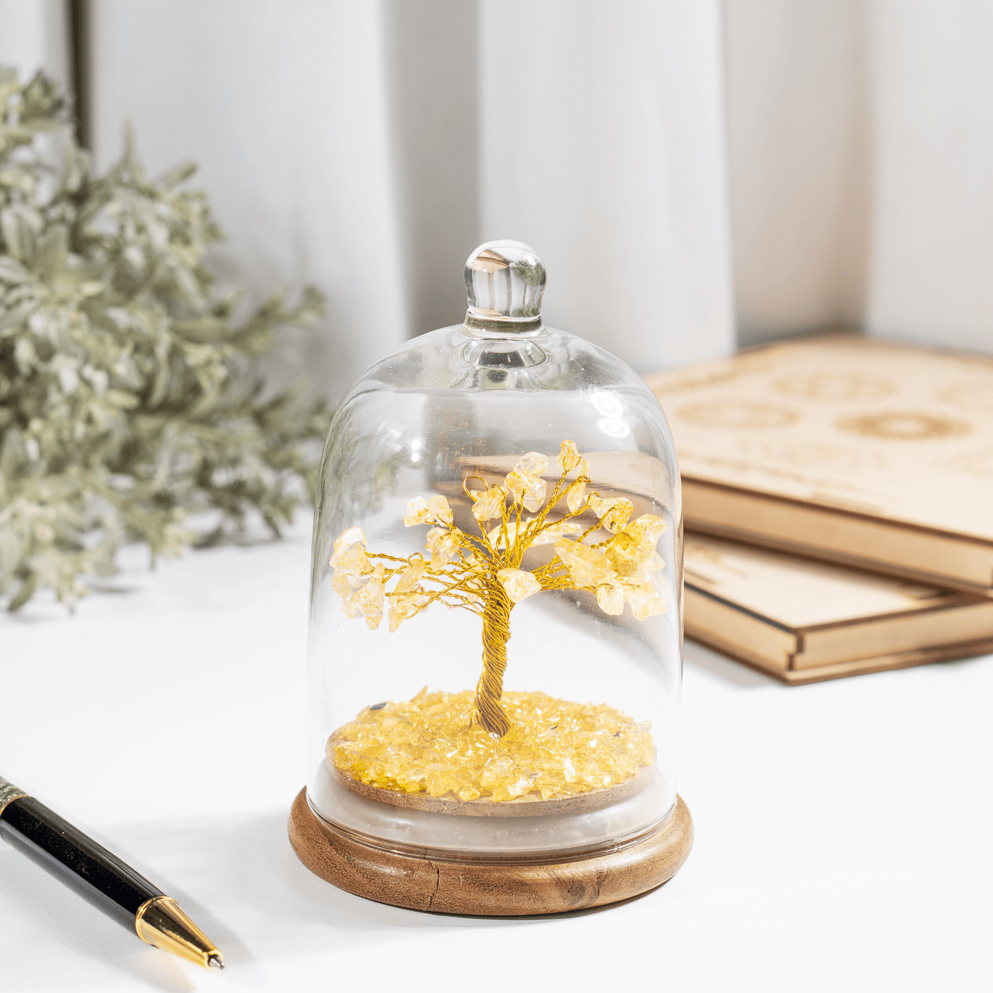 Citrine Dome Tree | Natural Crystal Decor | Feng Shui Tree | Healing Gemstone Bonsai | Home, Office Decor