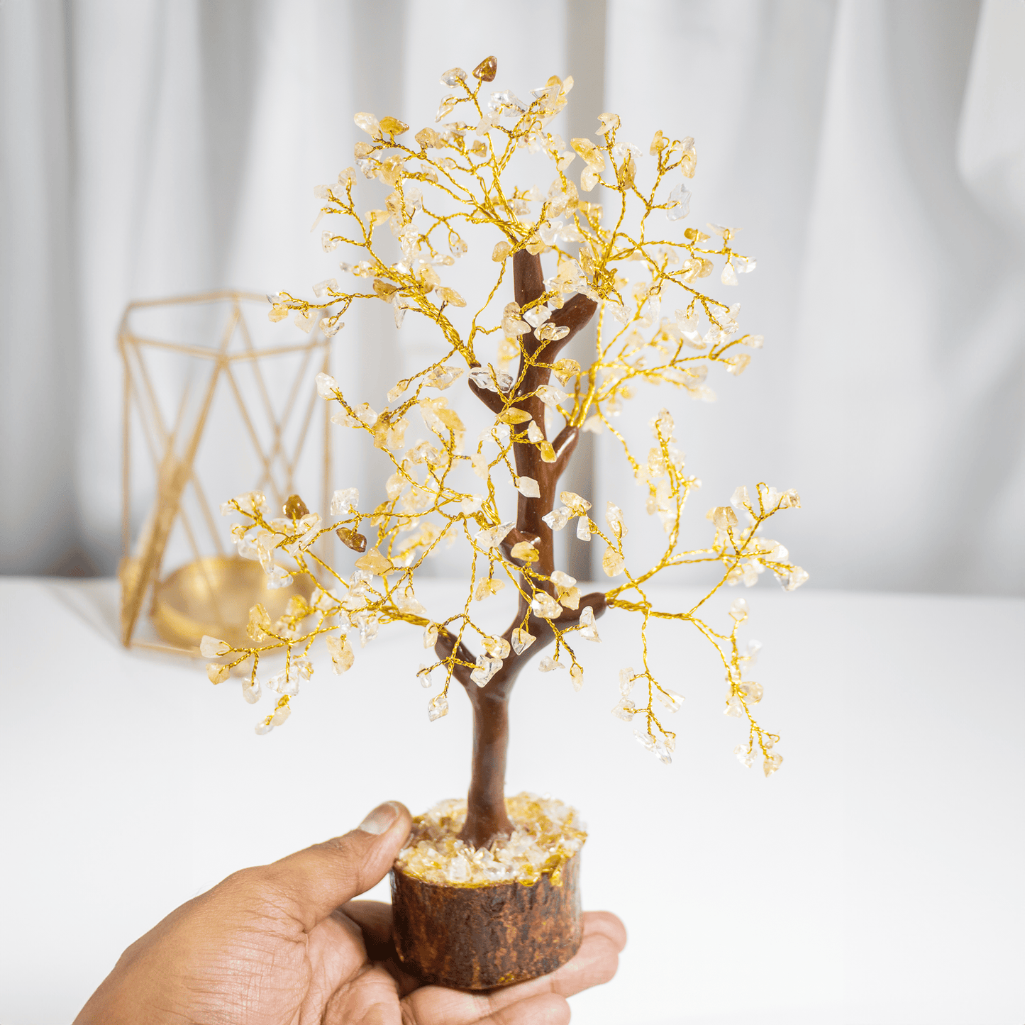 Citrine Orgone Based  Crystal Tree With 300 Natural Crystal Chips