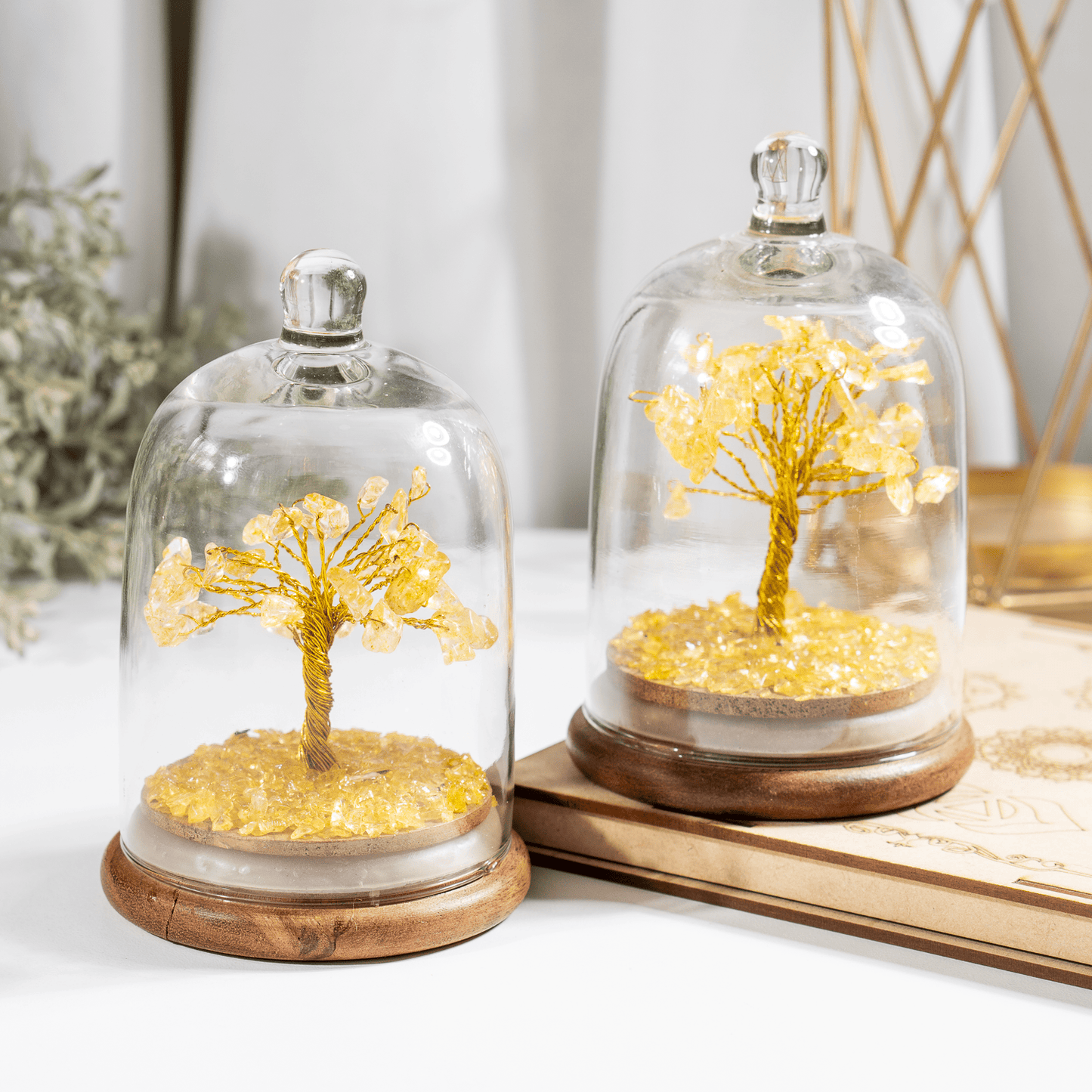 Citrine Dome Tree | Natural Crystal Decor | Feng Shui Tree | Healing Gemstone Bonsai | Home, Office Decor