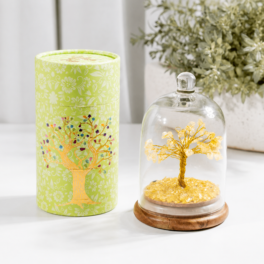 Citrine Dome Tree | Natural Crystal Decor | Feng Shui Tree | Healing Gemstone Bonsai | Home, Office Decor