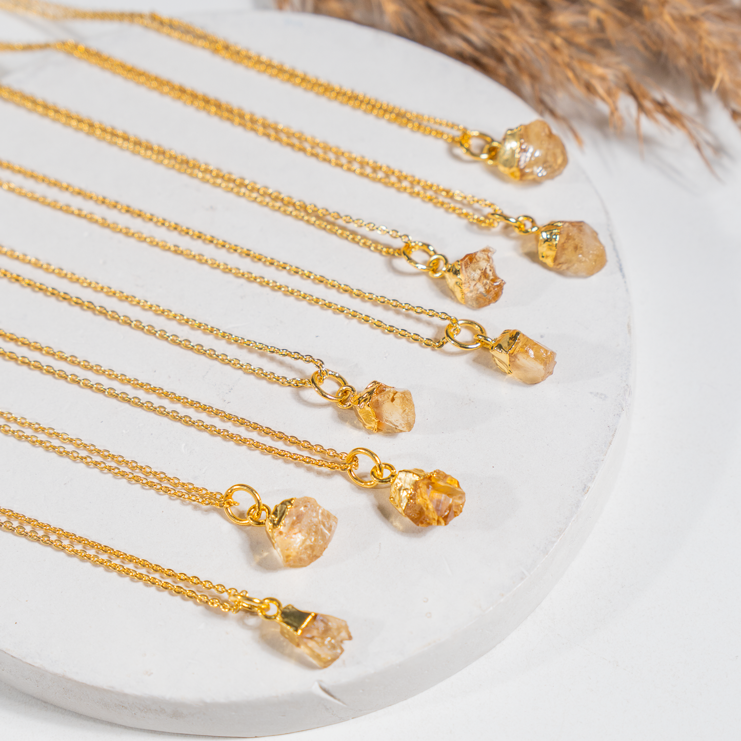 Raw Citrine Crystal Pendant | Natural Gemstone Jewelry | Gemstone Pendant | Healing Crystal Pendant