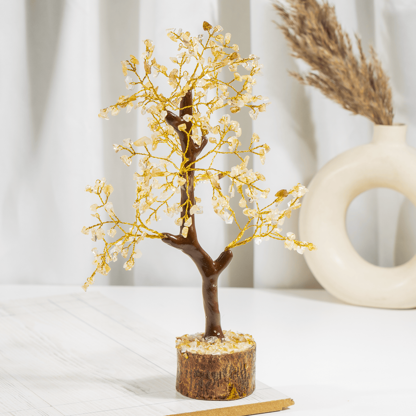 Citrine Orgone Based  Crystal Tree With 300 Natural Crystal Chips