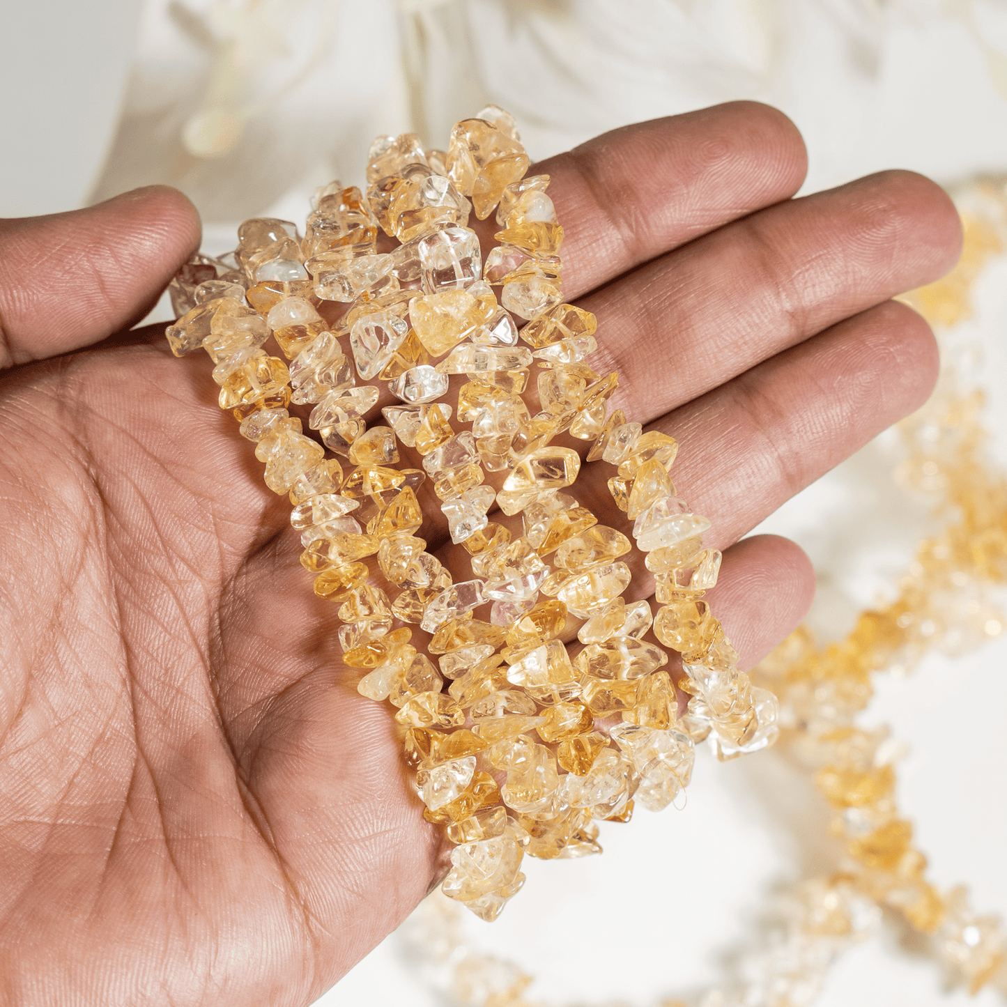 Citrine Gemstone Chip Bracelet