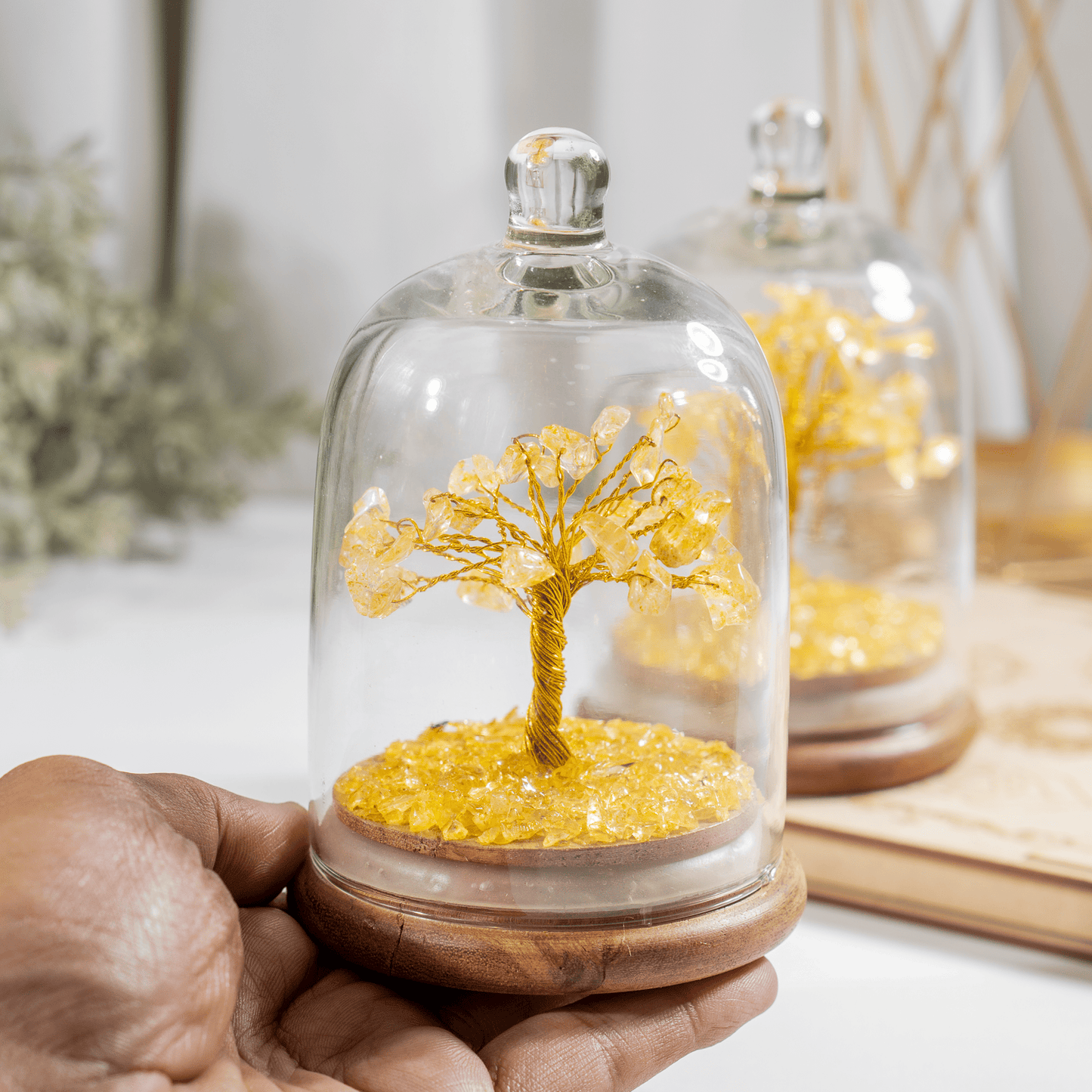 Citrine Dome Tree | Natural Crystal Decor | Feng Shui Tree | Healing Gemstone Bonsai | Home, Office Decor