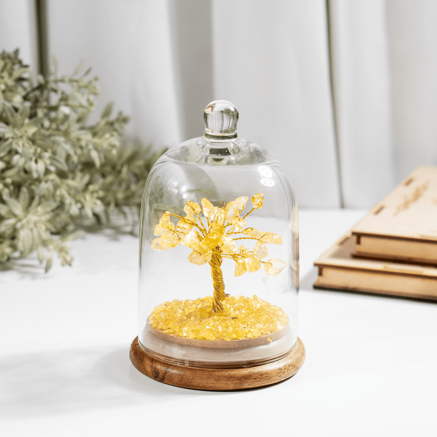 Citrine Dome Tree | Natural Crystal Decor | Feng Shui Tree | Healing Gemstone Bonsai | Home, Office Decor